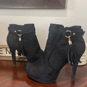 Black High Heel Ankle Boot